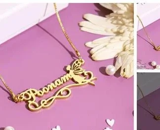 Customized Personalized Couple Name Mangalsutra Ur Name Or Love One Name... (Temple Dance Jewellery)