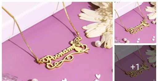 Customized Personalized Couple Name Mangalsutra Ur Name Or Love One Name... (Temple Dance Jewellery)