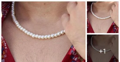 Storla Men Pearl Chain Necklace (Temple Dance Jewellery)