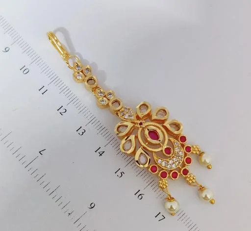 Elite Bejeweled Maangtika (Temple Dance Jewellery) - Image 2