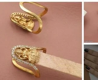 Premium Quality Forming Plated Ad Stone Rings (Temple Dance Jewellery)
