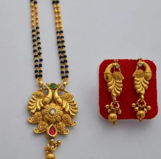 Mangalsutra Alloy Gold Polish 24 Inchfor (Temple Dance Jewellery) - Image 2