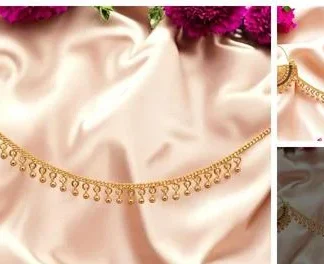 Nosepinnoseringnathiynathuninose Stud Gold Plated Alloy Nath Clip On Nos... (Temple Dance Jewellery)