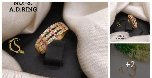 Beautiful Ring 1gram Gold Plating (Temple Dance Jewellery)