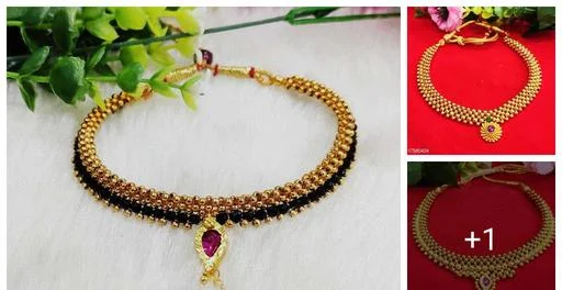 Maharashtrian Jewellery Tushi Necklace (Temple Dance Jewellery)