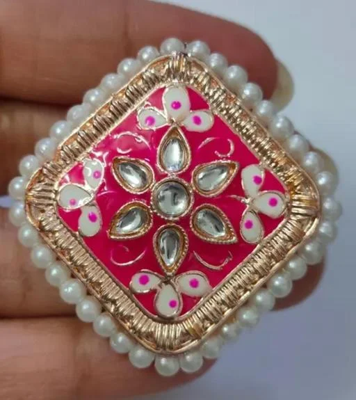 Meena Finger Ring (Temple Dance Jewellery) - Image 2