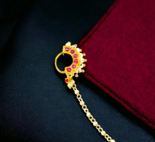 Maharashtrian Besar Banu Nath Chain Looks Stunning Festival (Temple Dance Jewellery) - Image 2