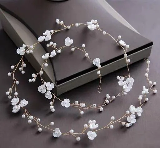 Stylish Beaded Hair Vines Wedding Hair Accessories (Temple Dance Jewellery) - Image 2