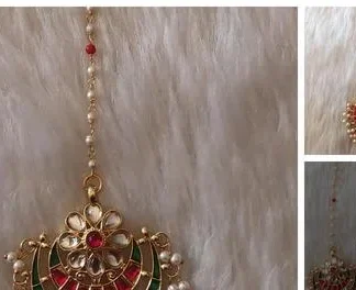 Multicolor Kundan Pearl Maangtikka (Temple Dance Jewellery)