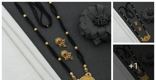 Mangalsutra Gold Mangalsutra Set Mangalsutra Earring (Temple Dance Jewellery)