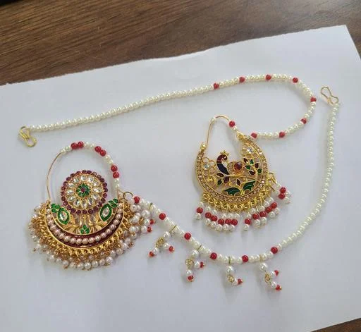 Partheshwar Handicraft Medium Size Nath Combo (Temple Dance Jewellery) - Image 2