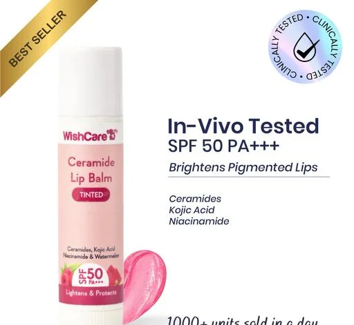 WishCare SPF50 Tinted Ceramide Lip Balm - Image 2
