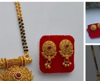 Mangalsutra Alloy Gold Polish 24 Inchfor (Temple Dance Jewellery)
