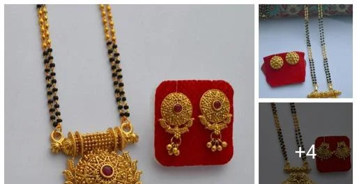 Mangalsutra Alloy Gold Polish 24 Inchfor (Temple Dance Jewellery)