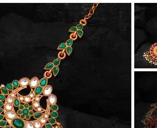 Twinkling Glittering Maangtika (Temple Dance Jewellery)