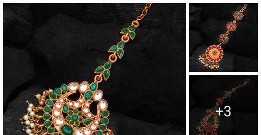 Twinkling Glittering Maangtika (Temple Dance Jewellery)