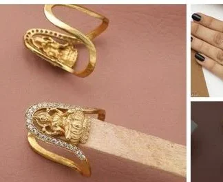 Premium Quality Forming Plated Ad Stone Rings (Temple Dance Jewellery)