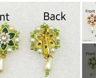 Classic Designer Bridal Royal Nosepin Nose Ring Pressed Nosepinbesarnath... (Temple Dance Jewellery)