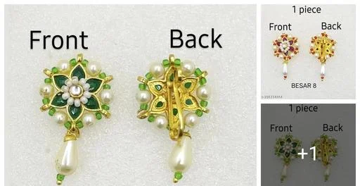 Classic Designer Bridal Royal Nosepin Nose Ring Pressed Nosepinbesarnath... (Temple Dance Jewellery)