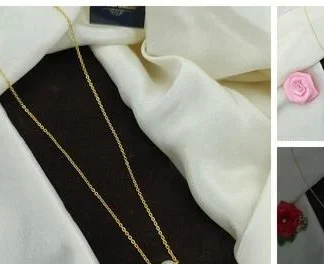 Fancy Gold Plated American Diamond Chain (Temple Dance Jewellery)
