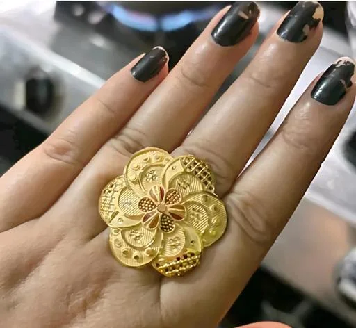 5 Gram Gold Jodha Ring Party Wear (Temple Dance Jewellery) - Image 2
