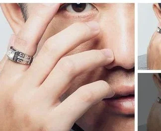 Men Ring Ring Men Boy Ring Silver Ring Boy Ring (Temple Dance Jewellery)