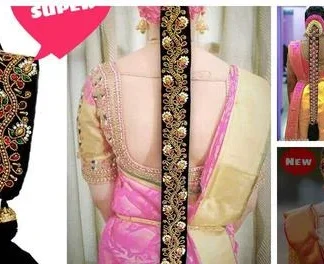 Butterfly Beautiful Maggam Work Jada Choti Gajra Hair Artificial Gajra (Temple Dance Jewellery)