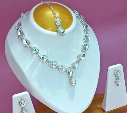 Ad 1 Silver Necklace Set (Temple Dance Jewellery) - Image 2