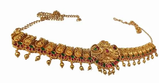 Kamarbelt Kamarpatta Golden Pearls Jewellery Set (Temple Dance Jewellery) - Image 2