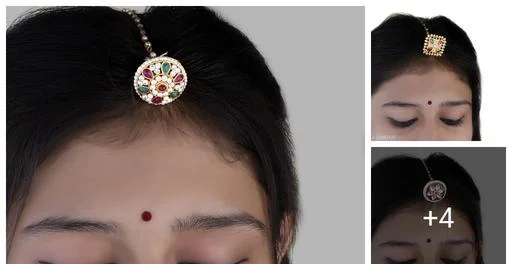 Twinkling Fancy Maangtika (Temple Dance Jewellery)