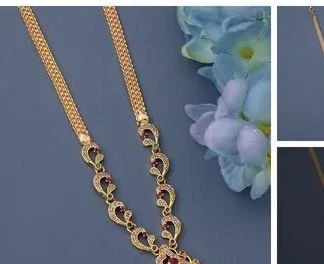 Traditional 1 Gram Gold Plated Raani Serraani Harraani Necklace Girlsad ... (Temple Dance Jewellery)