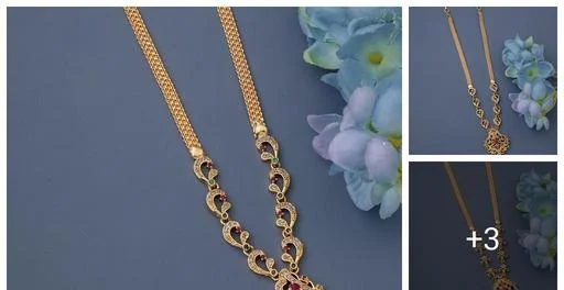 Traditional 1 Gram Gold Plated Raani Serraani Harraani Necklace Girlsad ... (Temple Dance Jewellery)