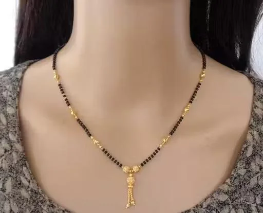 Royatto New Stylish Fancy Gold Plated Daily Wear Alloy Mangalsutra Women... (Temple Dance Jewellery) - Image 2