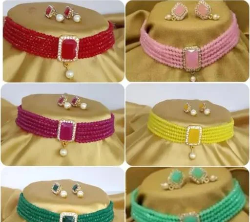 Shimmering Glittering Jewellery Sets - Classical Dance Jewellery - Image 2