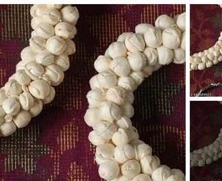 Artificial Mogra White Gajra Tie Up Bun Hair Accessories Tie Up 2 (Temple Dance Jewellery)