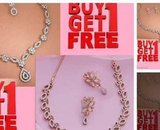Trendy Rose Gold Plated Necklace Set Stylish New Jewelry Collection (Temple Dance Jewellery)