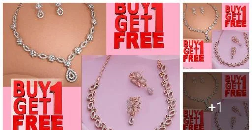 Trendy Rose Gold Plated Necklace Set Stylish New Jewelry Collection (Temple Dance Jewellery)