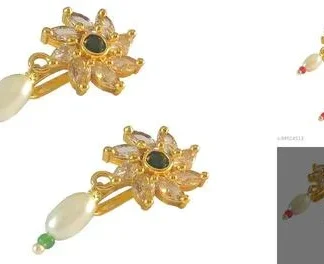 Beautiful Royal Rajputi Nosepin Nose Ring Nath Nathni Nathniya Beshar Tu... (Temple Dance Jewellery)