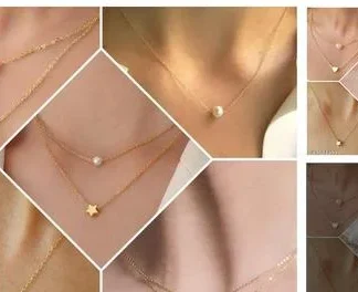 Shimmering Beautiful Necklace Chain Combo (Temple Dance Jewellery)