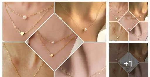 Shimmering Beautiful Necklace Chain Combo (Temple Dance Jewellery)