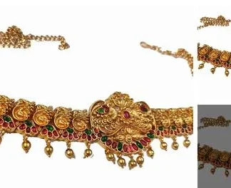 Kamarbelt Kamarpatta Golden Pearls Jewellery Set (Temple Dance Jewellery)