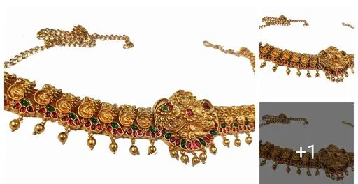 Kamarbelt Kamarpatta Golden Pearls Jewellery Set (Temple Dance Jewellery)