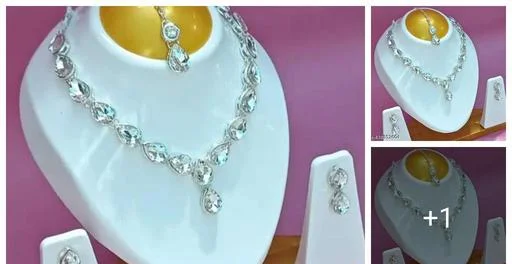 Ad 1 Silver Necklace Set (Temple Dance Jewellery)