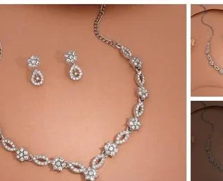 Feminine Glittering Jewellery Sets