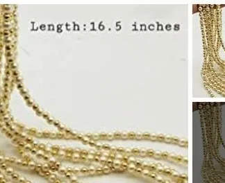 Pearl Traditional Mala (Necklace) Setpack 5 (Temple Dance Jewellery)