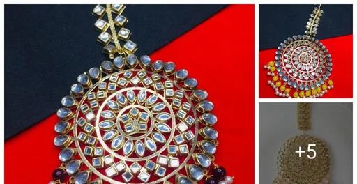 Elite Glittering Maangtika - Classical Dance Jewellery