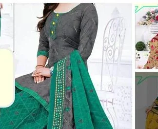 Polyster/Crepe fabric-Aakarsha Fashionable Salwar Suits &