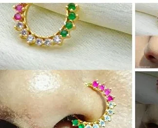 Simple Glittering Nosepins (Temple Dance Jewellery)
