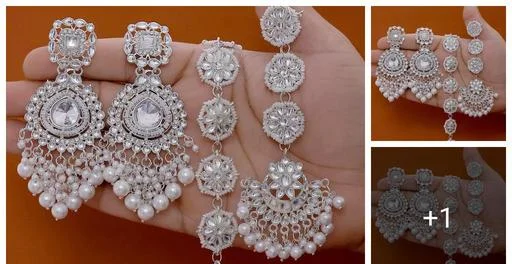 New Rajsthani Sisfull Mangtika Errings Combo Girl (Temple Dance Jewellery)