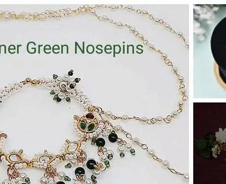 Marathi Nathmaharastrian Style Pressed Nosepin N Size American Diamond S... (Temple Dance Jewellery)